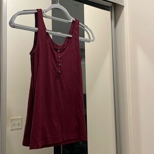 Wine colored S layering tank. Old Navy.